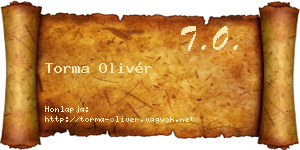 Torma Olivér névjegykártya