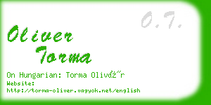 oliver torma business card